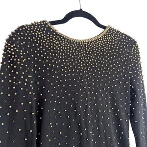 *RARE* 80's Black Beaded party  Dress by‎ ET AL- Size 4